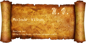 Molnár Vitus névjegykártya